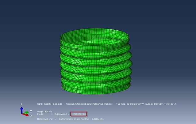 Abaqus - Predicted linear buckling load.jpg