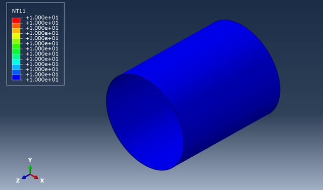 Abaqus Heat transfer pipe temperatures