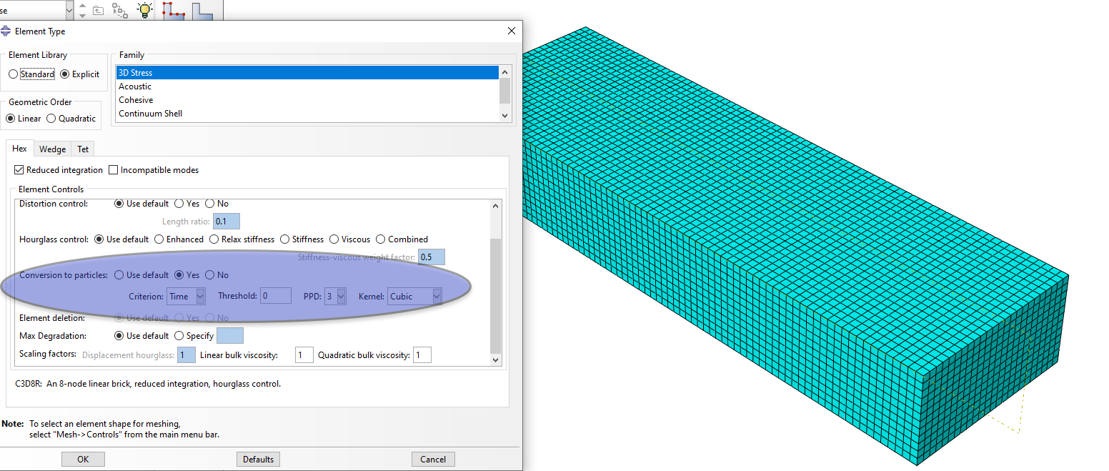 Figure 3 soil mesh conversion to sph