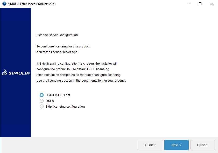 select preferred license manager abaqus 2023