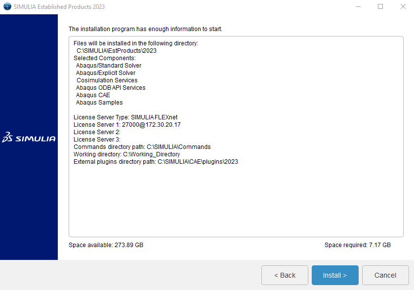 installing abaqus 2023